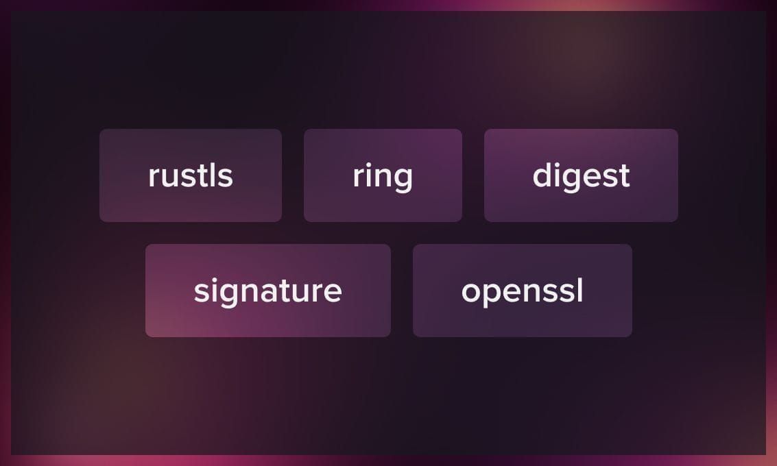 Cryptography libraries for Rust